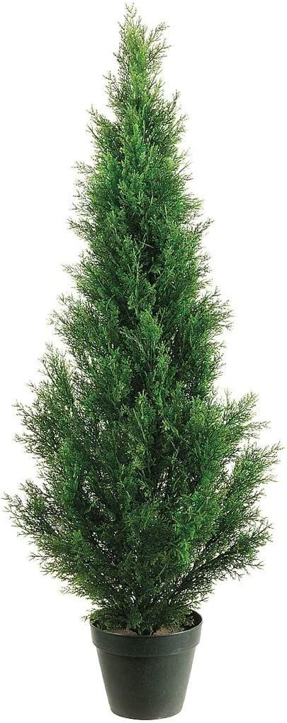 One 3 Foot Outdoor Artificial Cedar Topiary Tree Potted UV Rated Plant by Silk Tree Warehouse Com... | Amazon (US)