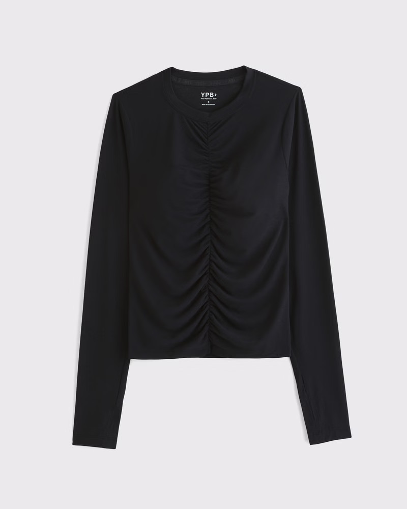 YPB Active Featherweight Long-Sleeve Ruched Tee | Abercrombie & Fitch (US)