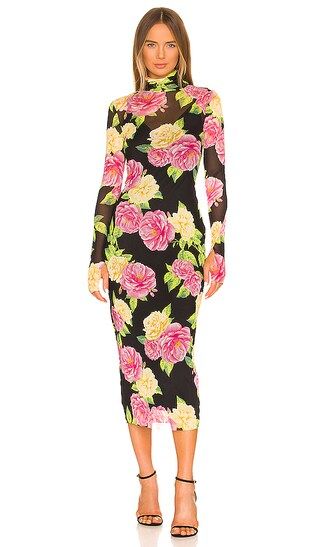 Shailene Dress in Noir Bouquet | Revolve Clothing (Global)