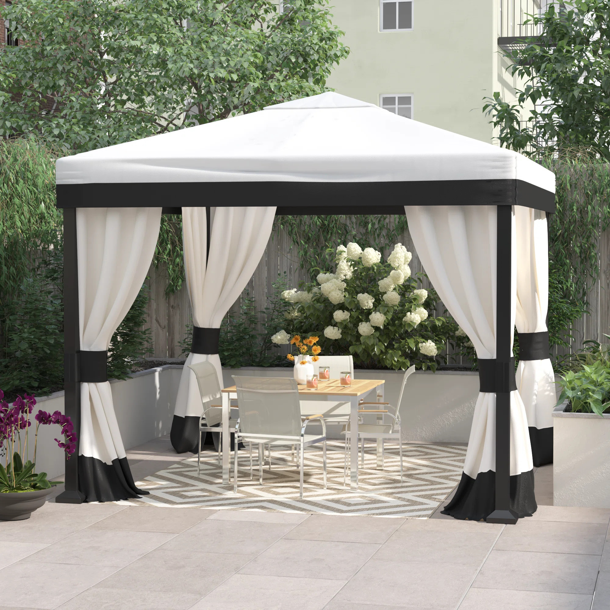 Sunjoy 10 Ft. W x 10 FT. D Steel Patio Gazebo | Wayfair | Wayfair North America