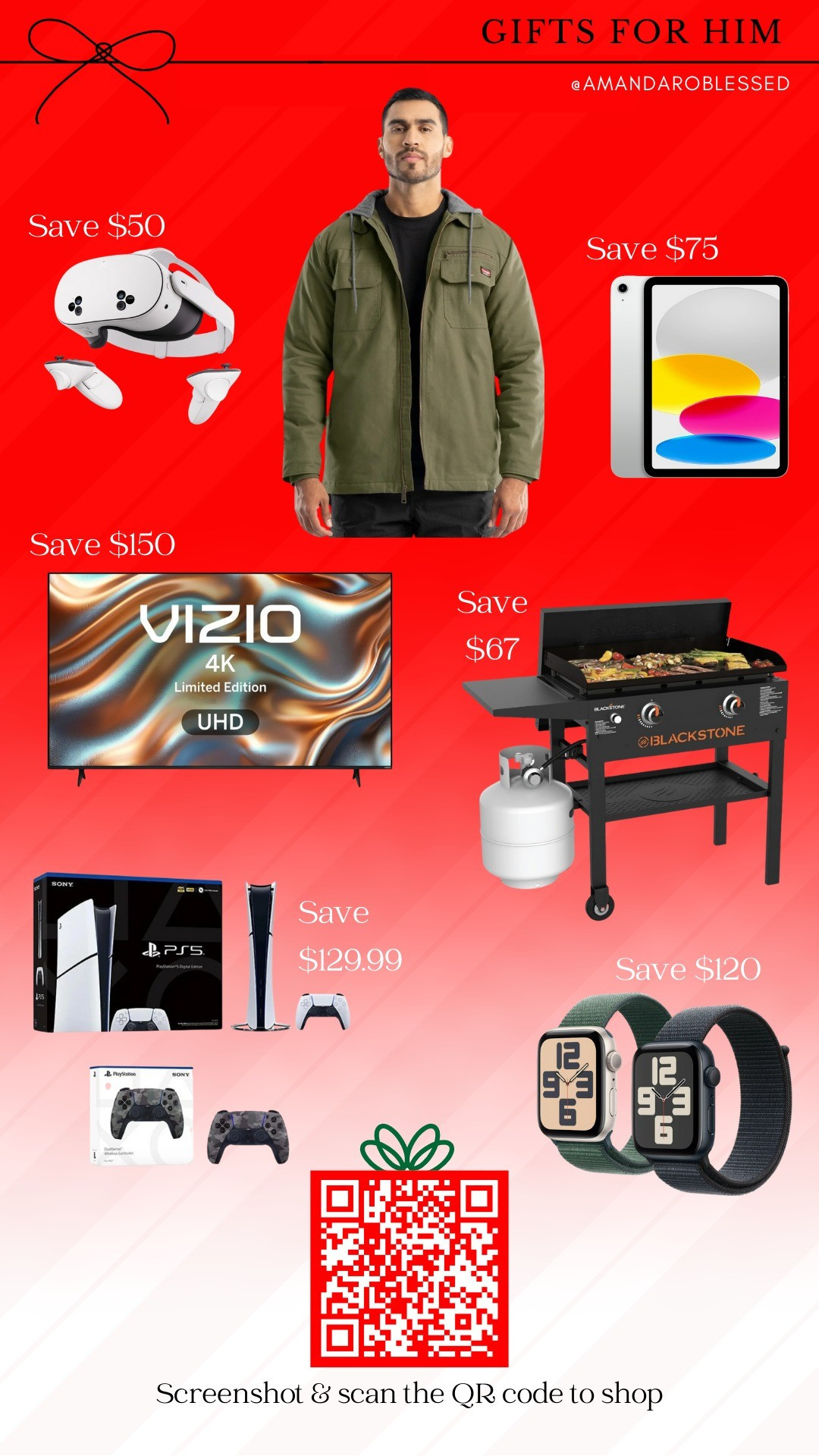 Shop my Christmas gift guide for him (Black Friday sale deals) - just a few gift ideas for the men.. I'll be sharing TONS of gift guides on my page so be sure to check back 🫶🏻 Remember get a price drop notification if you heart a post/save a product 😉 

✨️ P.S. if you follow, like, share, save, or shop my post (either here or @Coffee&Clearance).. thank you sooo much, I appreciate you! As always thanks sooo much for being here & shopping with me 🥹

| blackstone, PS5, gaming system, game console, gaming console, TV, black friday, black friday deals, cyber Monday, iPad, apple watch, smart watch, VR, virtual reality, instax, polaroid, polaroid camera, camera, camera bag, kids camera, gifts, gifts for him, gifts for her, gifts for mom, gifts teens boys, gifts for dad, gifts for kids, gifts for teens, gift guide, gifts for wife, gifts for husband, gifts for men, toys, toys for, toy guide, gaming chair gaming desk, amazon gifts, amazon gifts for kids, amazon gifts for teens, boyfriend gifts, christmas gifts for, christmas gifts 2025, gift ideas, christmas gifts kids, kids christmas gifts, amazon christmas, amazon holiday, cardigan, christmas tree, Christmas 2025, Christmas decor, fall, fall decor, fall outfits, fall style, fall decor 2025, fall dresses, fall date, fall 2025, fall amazon, amazon fall, amazon fall fashion, fall boots, fall wedding | #LTKParties #LTKStyleTip #LTKSwim #LTKPets #LTKShoeCrush #LTKFamily #LTKItBag 

#LTKTravel #LTKgrwm #LTKKids #LTKFindsUnder50 #LTKFindsUnder100 #LTKootd #LTKU #LTKCyberWeek #LTKHoliday #LTKGiftGuide #LTKSaleAlert #LTKSeasonal #LTKHome #LTKBaby #LTKBeauty #LTKfoodie #LTKOver40 #LTKPetite #LTKActive #LTKMens #LTKfitnessgoals #LTKMidsize #LTKstorytime #LTKWorkwear #LTKselfcare #LTKWedding #LTKvlog #LTKmomlife #LTKdayinmylife #LTKPlusSize #LTKmorningroutine #LTKBump #LTKTall