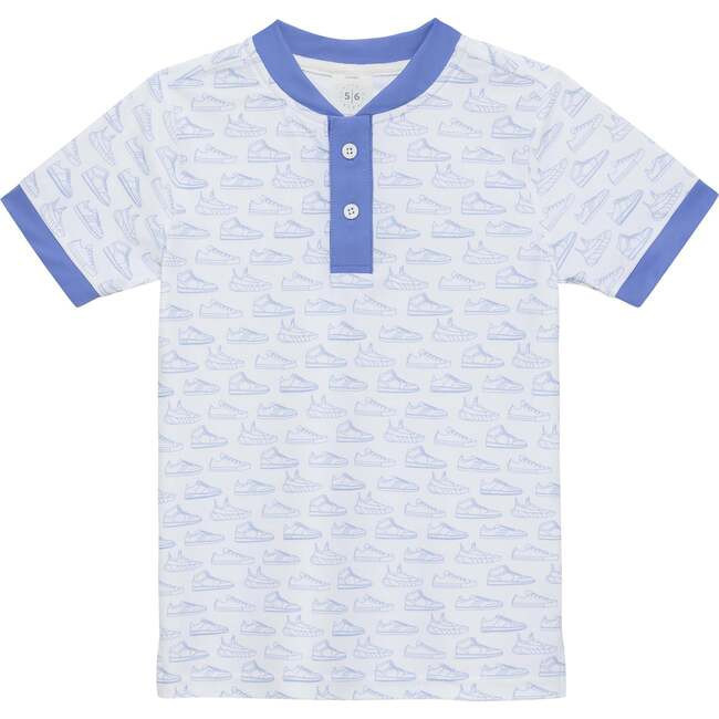 Courtside Kids | Boys Blade Shirt, Sneaker Print (Prints, Size 3-4Y) | Maisonette | Maisonette