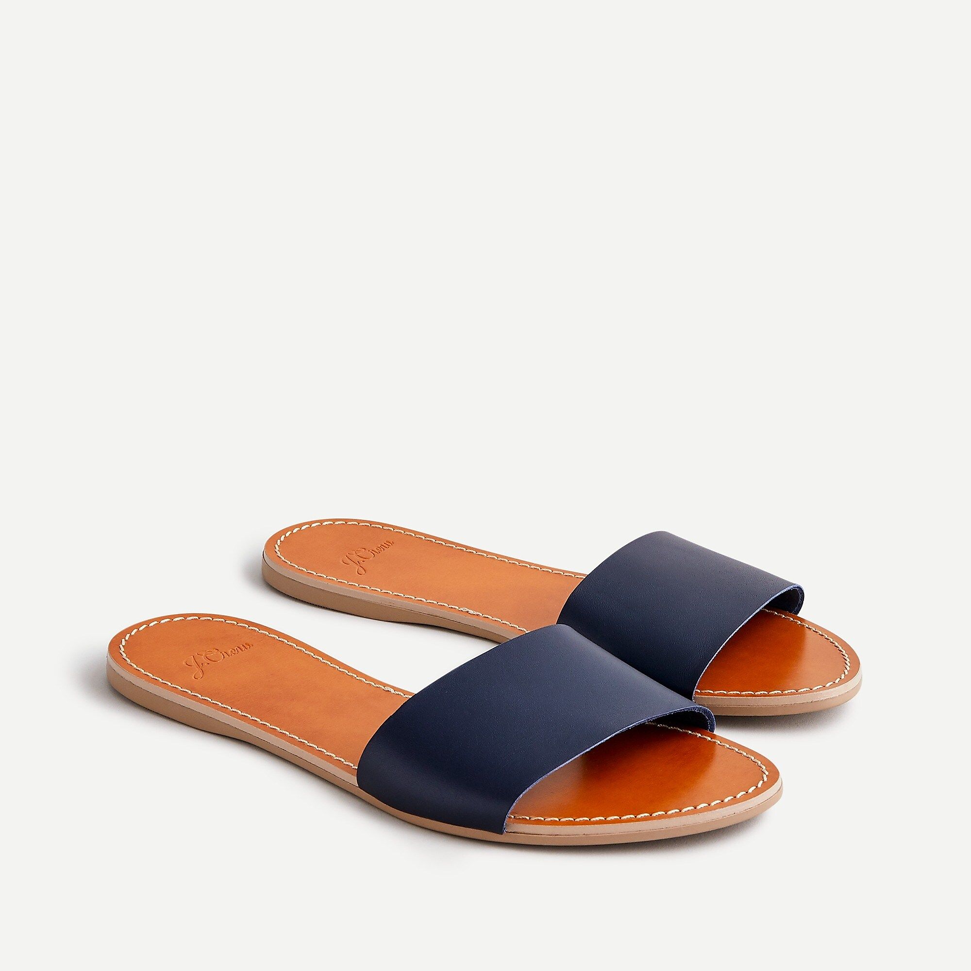 Capri slide sandals in vachetta leather | J.Crew US