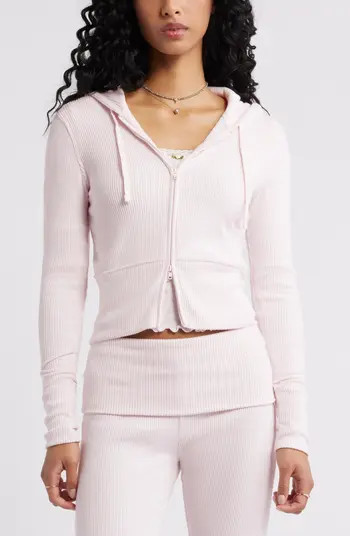 Hacci Rib Zip Hoodie | Nordstrom
