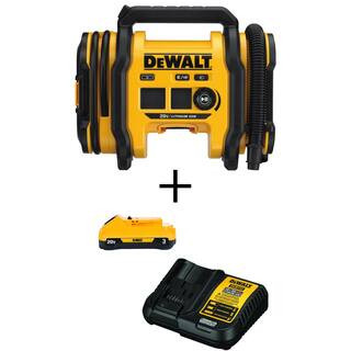 20V MAX Cordless Electric Portable Inflator with 3.0Ah Compact Lithium-Ion Battery Pack and 12V t... | The Home Depot