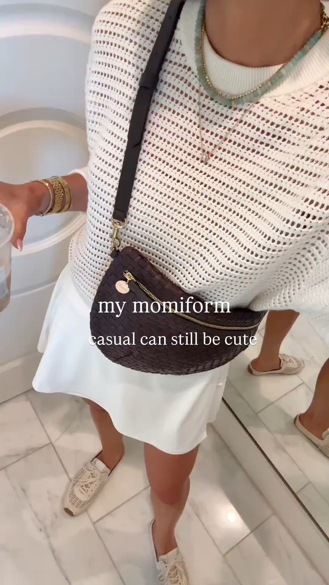 Casual summer outfit 

Target skort wearing size xs
Sweater wearing size small