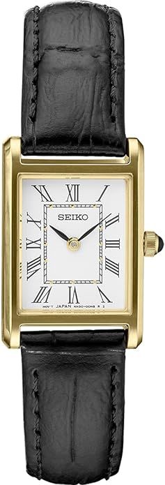 SEIKO Essentials Watch for Women - Essentials - Water Resistant with Stainless Steel Rectangular ... | Amazon (US)