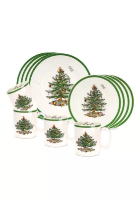 Spode Christmas Tree 12-Piece Set, Green | Belk