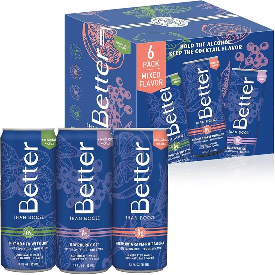 Better Than Booze Mocktails Non-Alcoholic Drinks | Alcohol Alternative Beverages, Ritual Zero Pro... | Amazon (US)