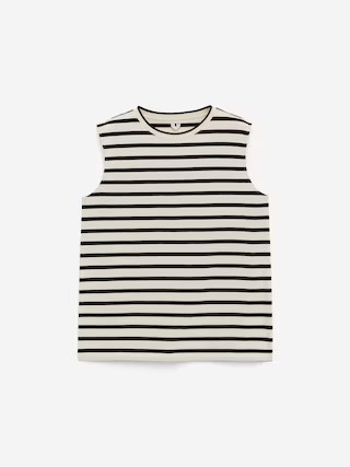 Loose Fit Tank Top – Black/Off White – Women – ARKET GB | Arket UK