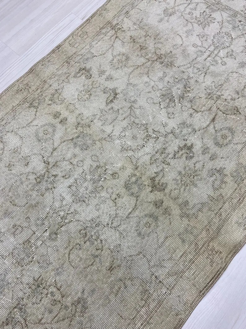 Neutral Vintage Turkish Rug, Distressed Wool Carpet, Minimalist Boho Living Room (6'7"x3'6") | Etsy (Global)