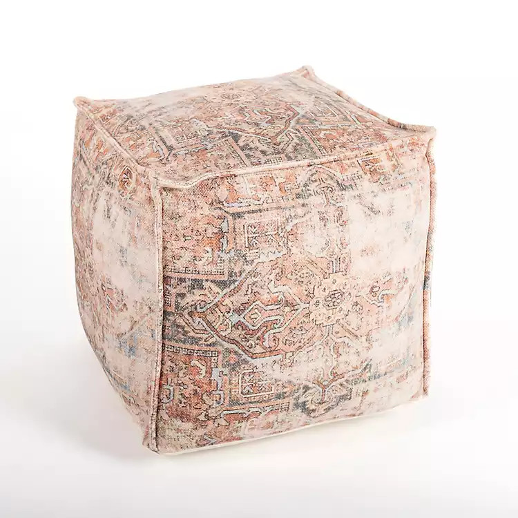 Krishna Vintage Rug Pouf | Kirkland's Home