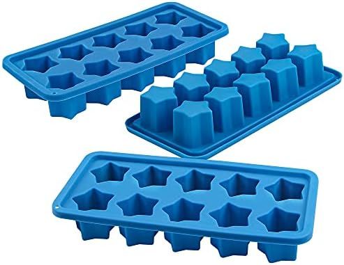 Webake Silicone Ice Cube Trays Star Shaped Ice Cube Molds for Whiskey and Cocktails, Easy Release Je | Amazon (US)