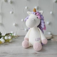 Unicorn For 1 Year Old Girl Gift, Baby Personalized Christmas Toddler Toys, Kids Toys Girls, Flower Gift | Etsy (US)