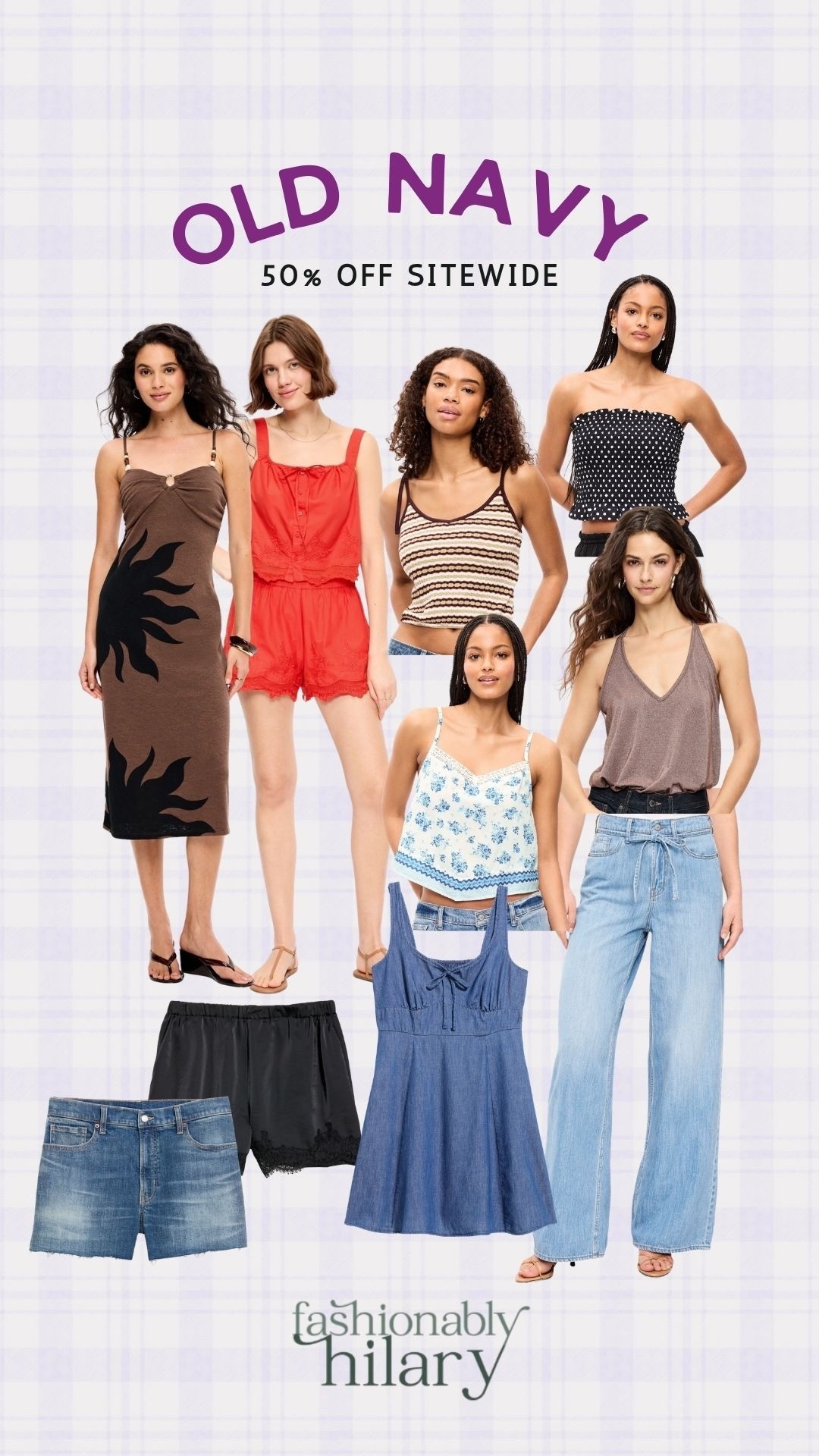 Old Navy has so many cute new spring pieces and everything is 50% off right now!
Denim dress, lace trim shorts & cami, polka dot tube top, denim shorts, tie waist drapey jeans, tie shoulder tank top

#LTKPetite #LTKSeasonal #LTKSaleAlert
