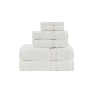 Organic 6-Piece White Cotton Bath Towel Set | The Home Depot