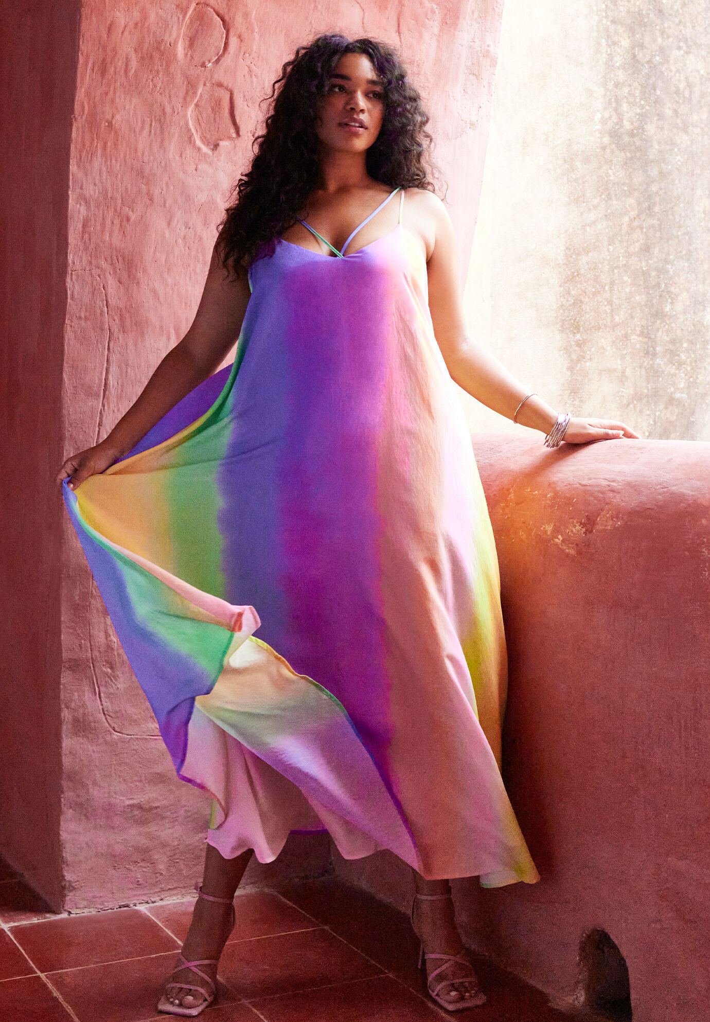 Trapeze Dress with Crossing Straps | Eloquii