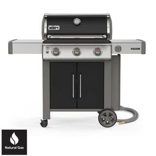 Weber Genesis II E-315 3-Burner Natural Gas Grill in Black with Built-In Thermometer 66015001 | The Home Depot