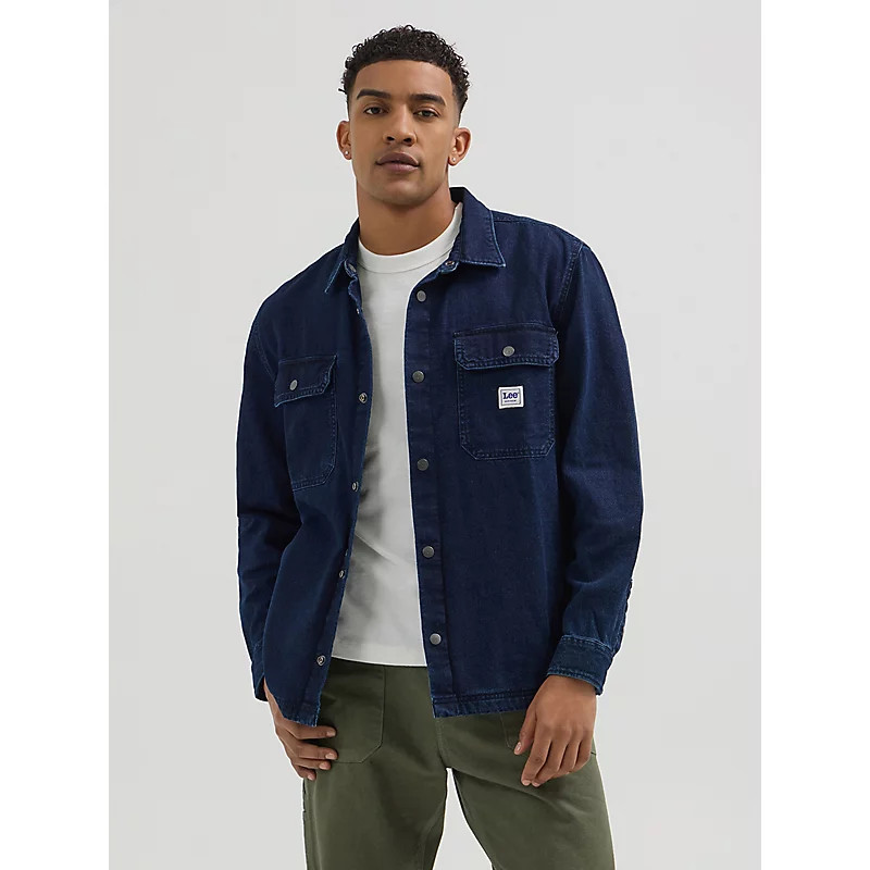 Mens Relaxed Fit Workwear Denim Overshirt | Lee Jeans