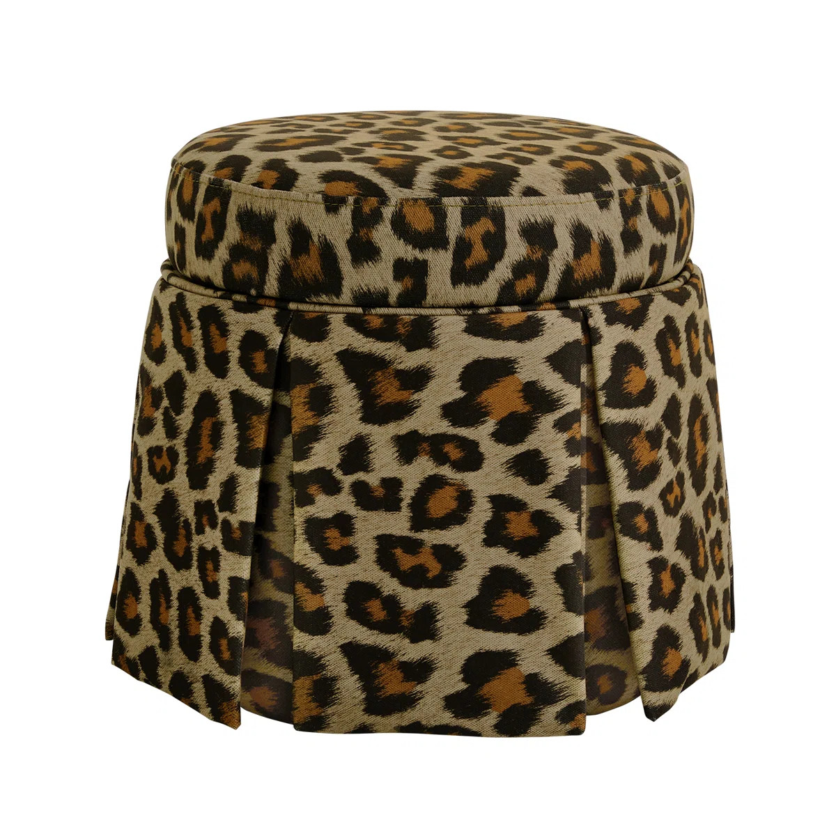 Leopard Round Ottoman With Storage, Small Coffee Table & Hidden Storage For Living Room | Wayfair North America