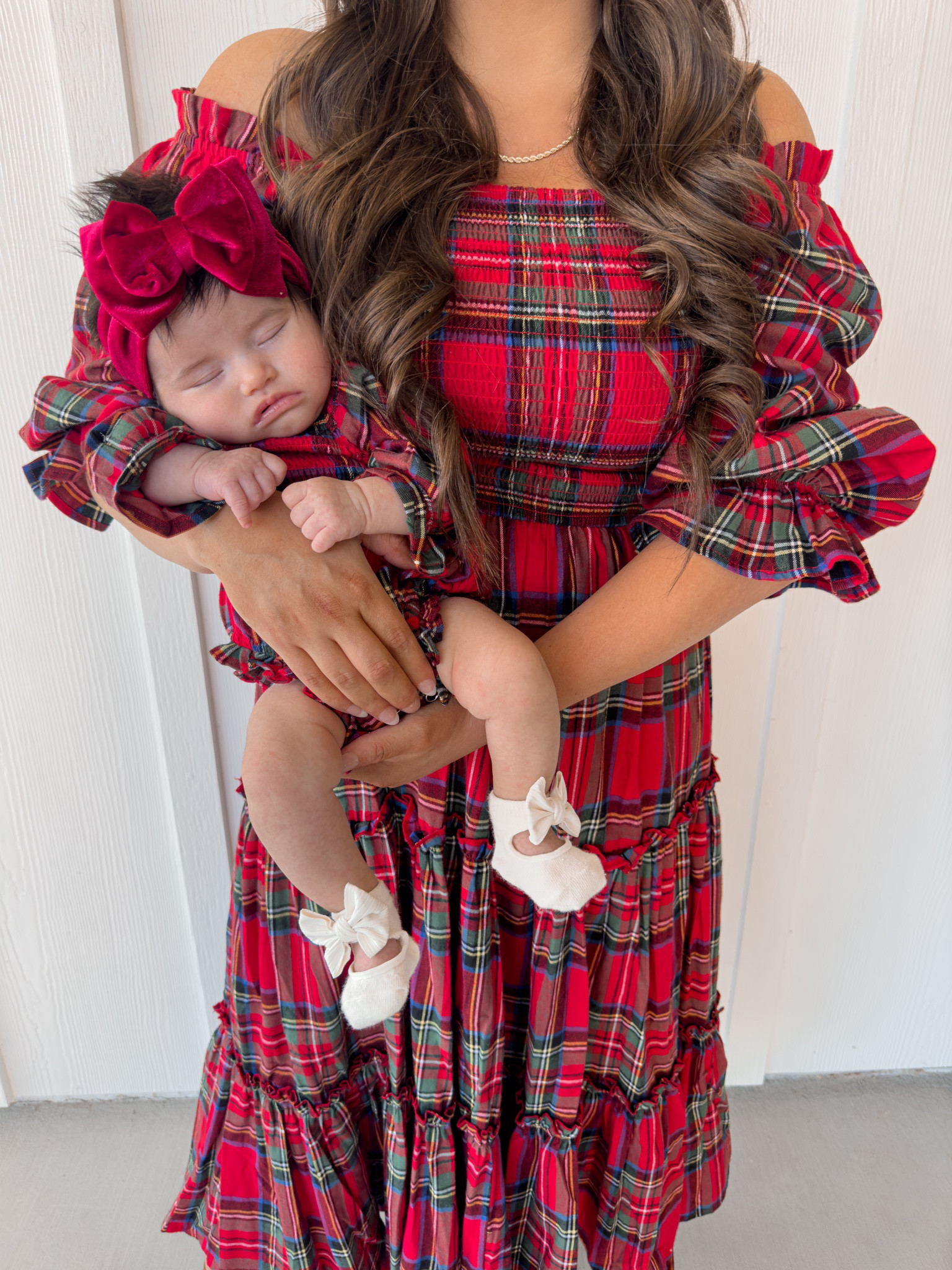 Tartan Mum And Baby Matching Christmas Dresses Mommy And Me Christmas Dress,  Holiday Outfit, Mother Daughter