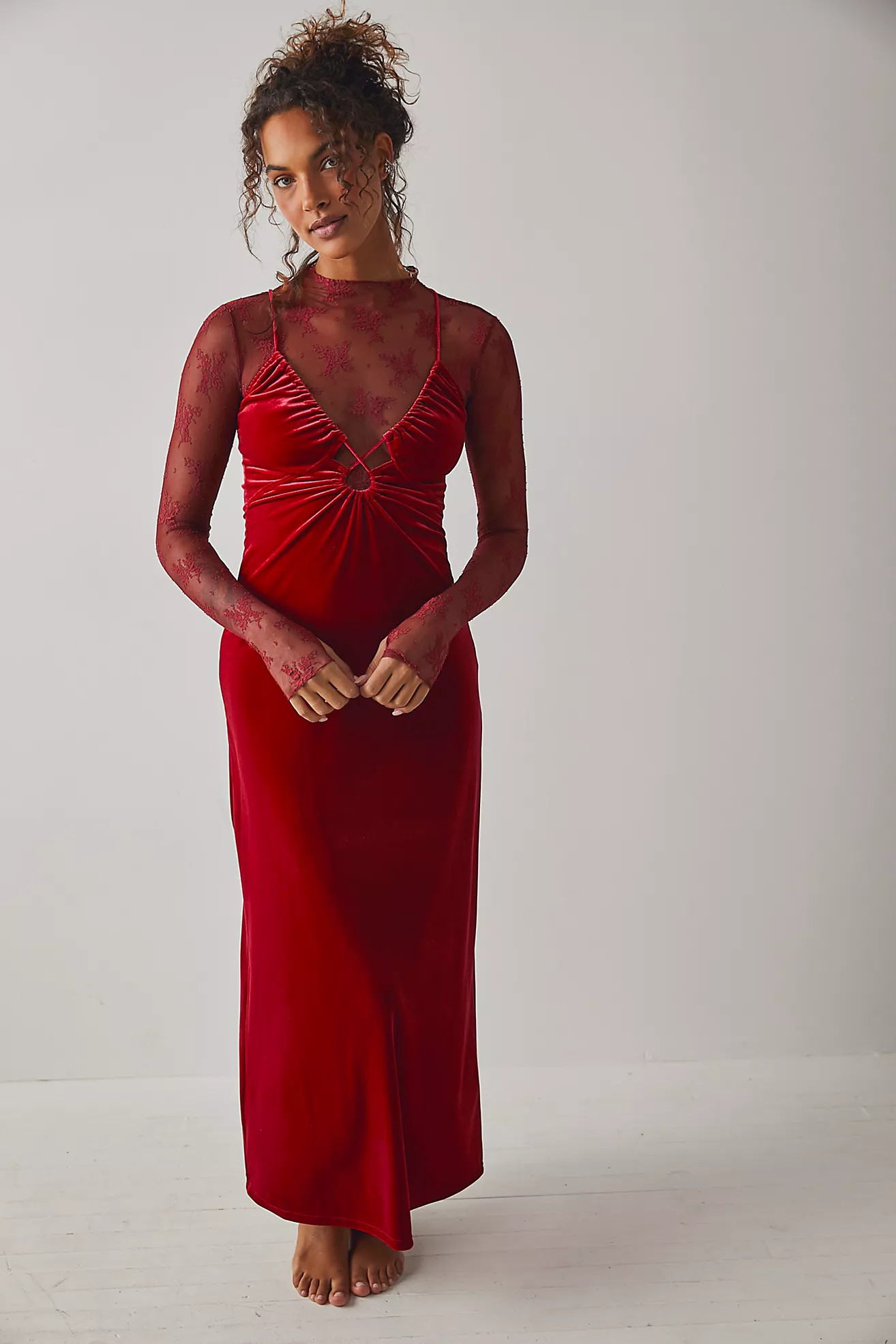 Leila Velvet Maxi Slip | Free People (Global - UK&FR Excluded)