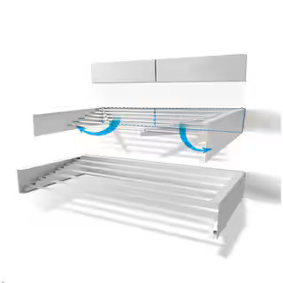 40 in. Indoor/Outdoor White Retractable Wall Mount Drying Rack | The Home Depot