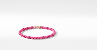DY Bel Aire Chain Bracelet in Hot Pink with 14K Rose Gold Accent | David Yurman