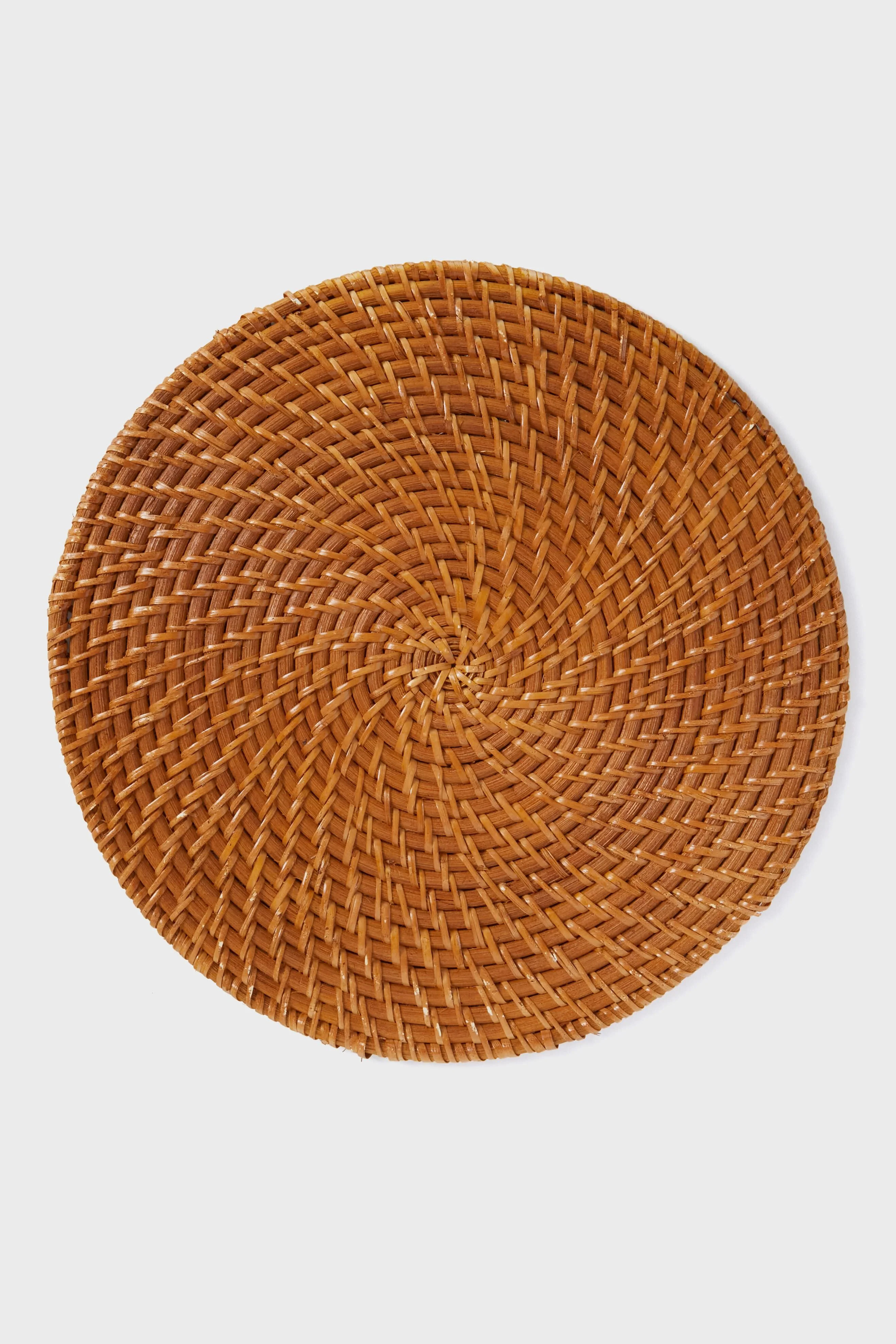 Cognac Rattan Woven Placemats (Set of 4) | Tuckernuck (US)