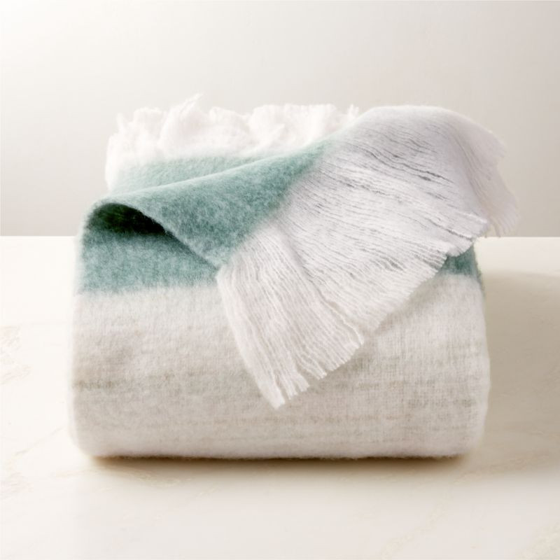 Mira Ombre Green Throw Blanket + Reviews | CB2 | CB2