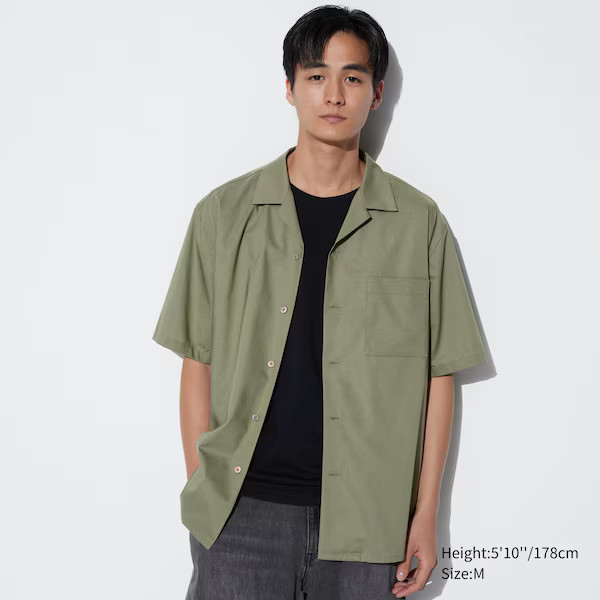 Open Collar Short-Sleeve Shirt | UNIQLO (US)