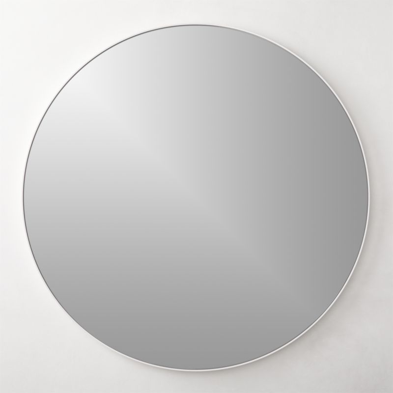 Infinity Round White Mirror 36" + Reviews | CB2 | CB2