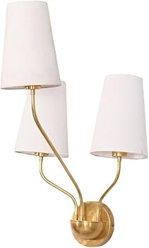 3 Light Wall Lamp Century Modern Brushed Brass Sputnik Light Fixture | Amazon (US)