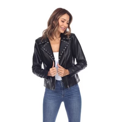PU Faux Leather Jacket - White Mark | Target