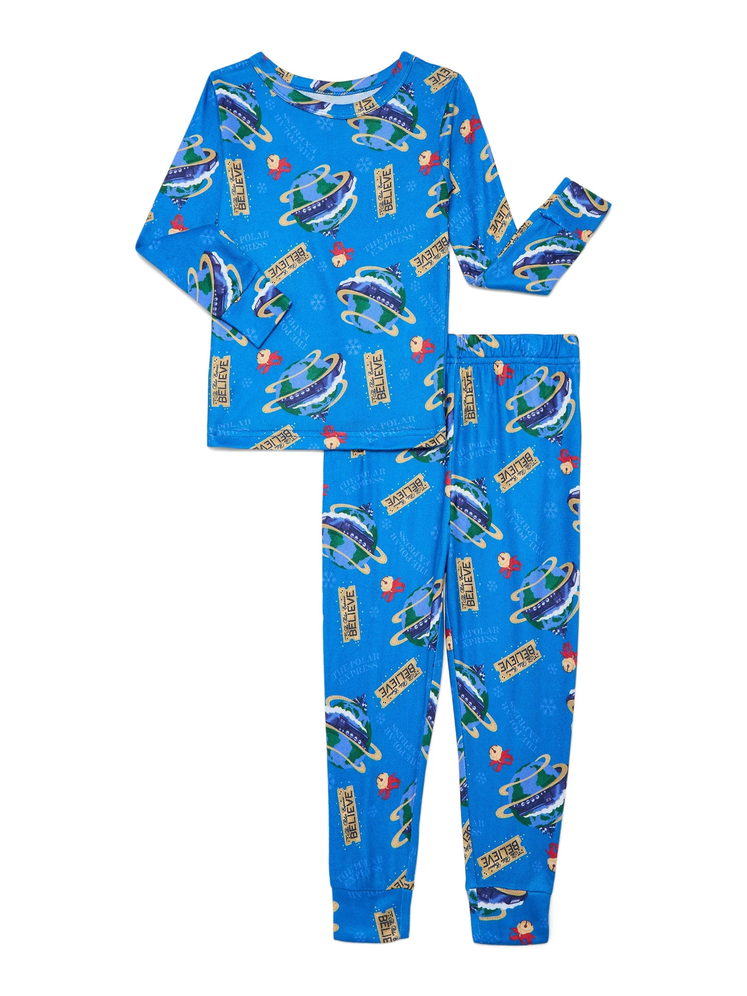 Polar Express Toddlers' Christmas Snug Fit Top and Pants Pajama Set, 2-Piece, Sizes 12M-5T | Walmart (US)