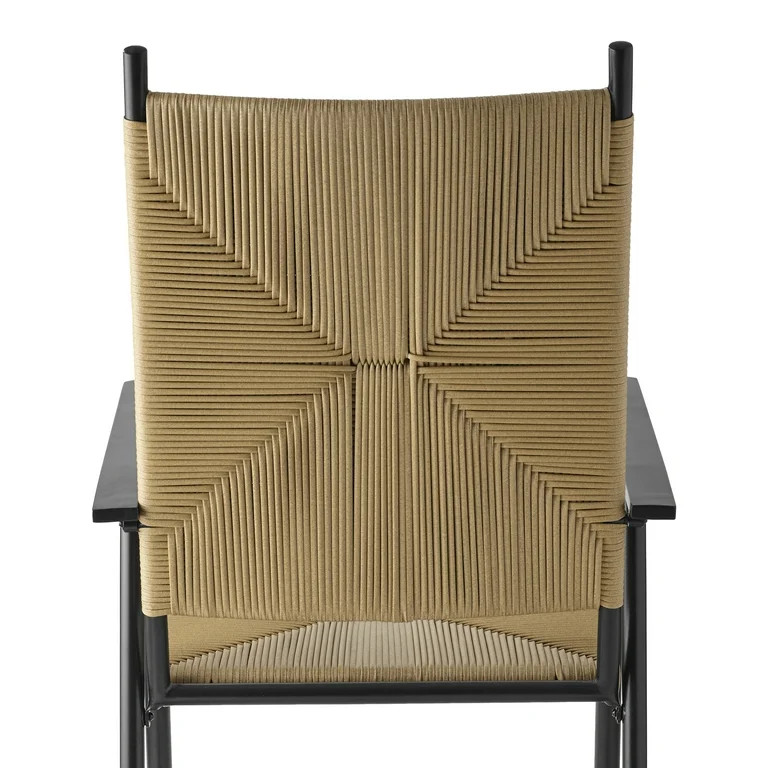 Better Homes & Gardens Ventura Outdoor Steel Rocking Chair, Natural Rush Weave | Walmart (US)