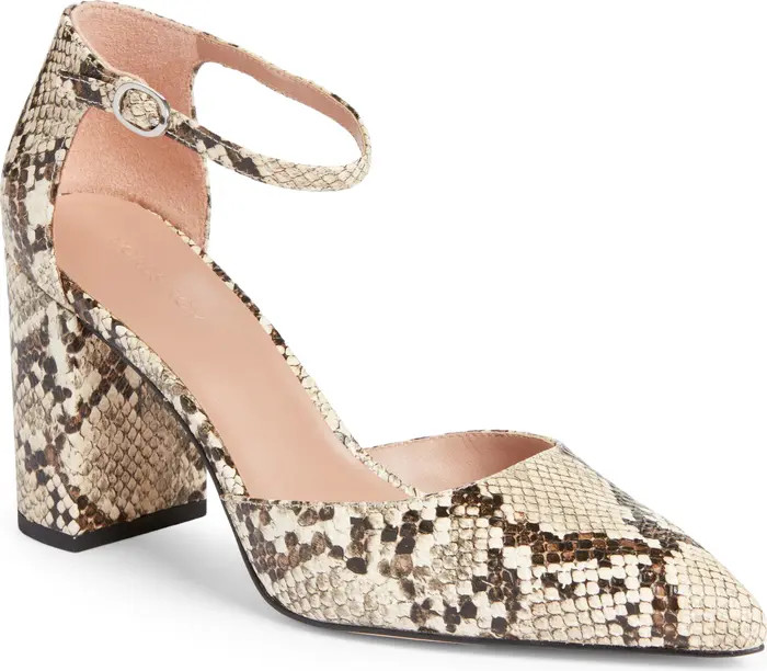 Paola Ankle Strap Pointed Toe Pump (Women) | Nordstrom