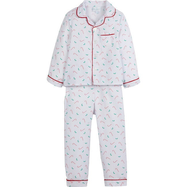 Little English | Classic Pajama Set, Candy Cane (Prints, Size 2Y) | Maisonette | Maisonette