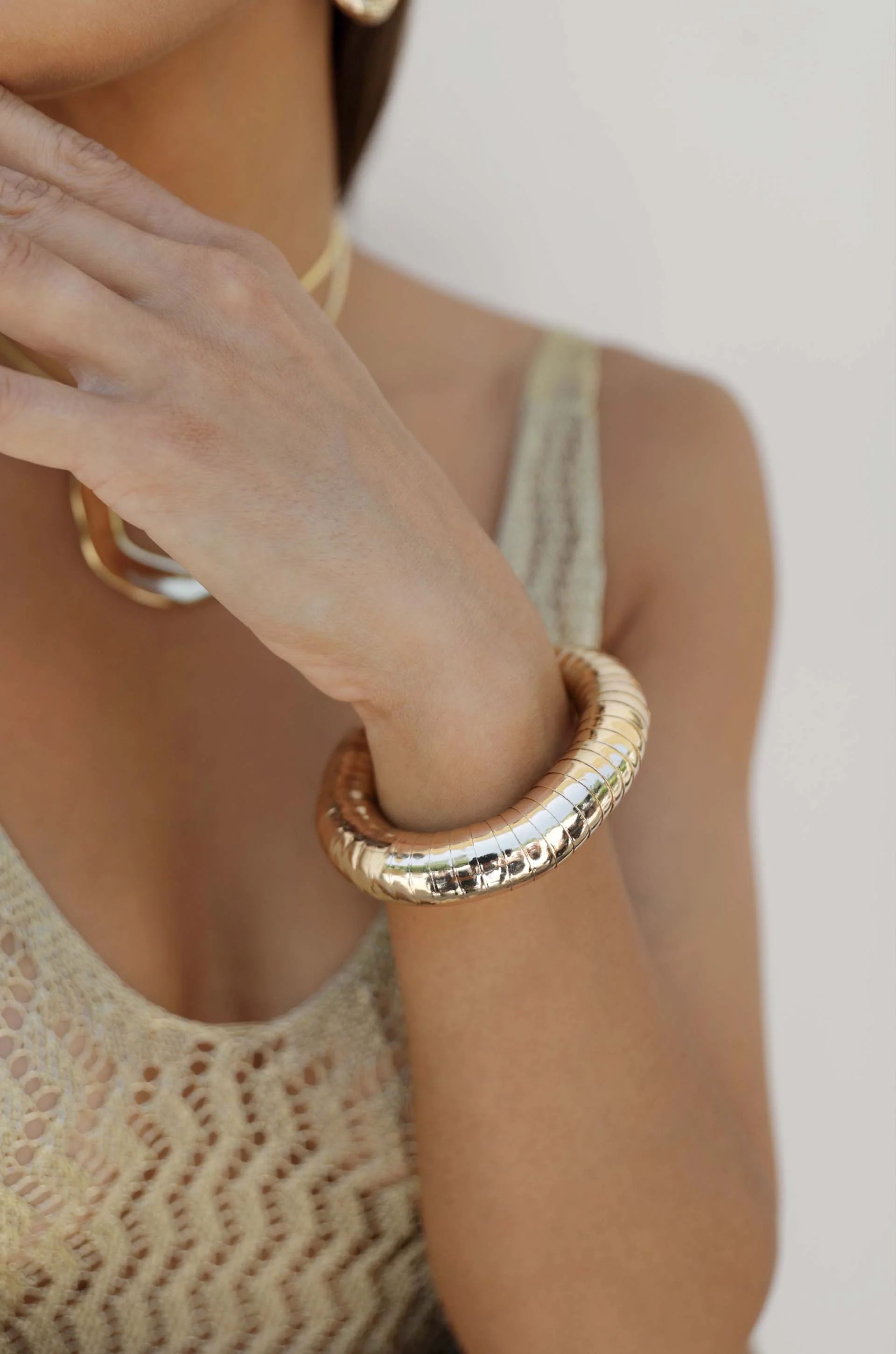 Liquid Gold Bangle Bracelet | Ettika