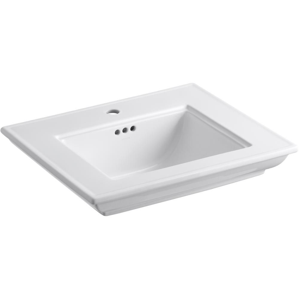 KOHLER Memoirs Stately 24.5 in. Single-Hole Console Table Sink Basin in White | The Home Depot