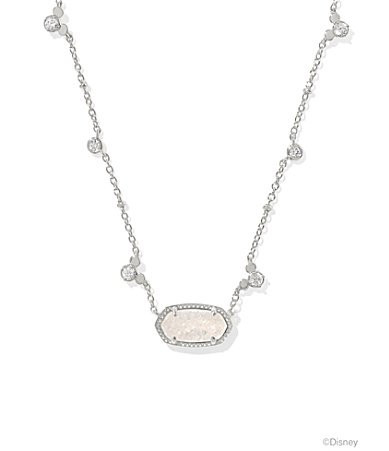 Kendra Scott Disney Kendra Scott Gold Mickey Mouse Elisa Short Pendant Necklace - Silver/Iridescent Drusy | Dillard's