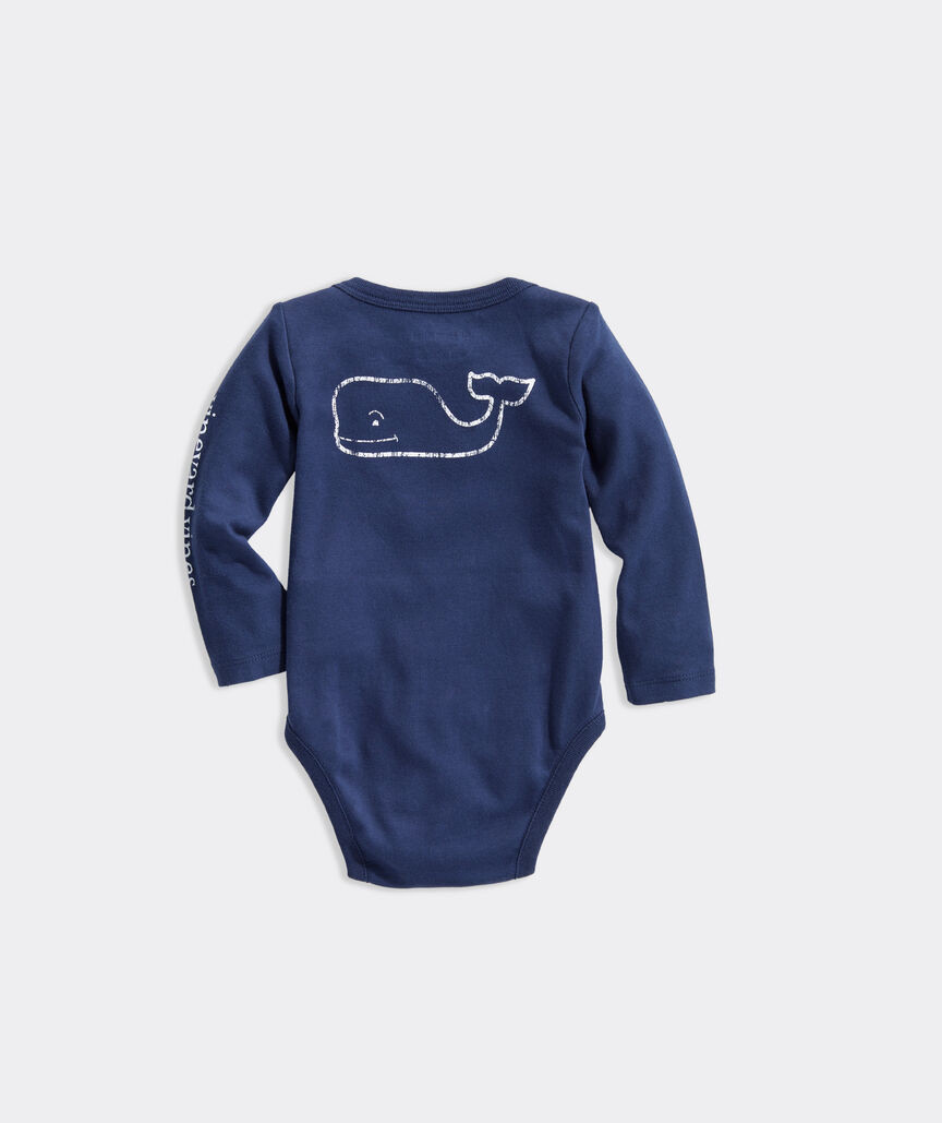 Baby Long-Sleeve Vintage Whale Body Suit | vineyard vines