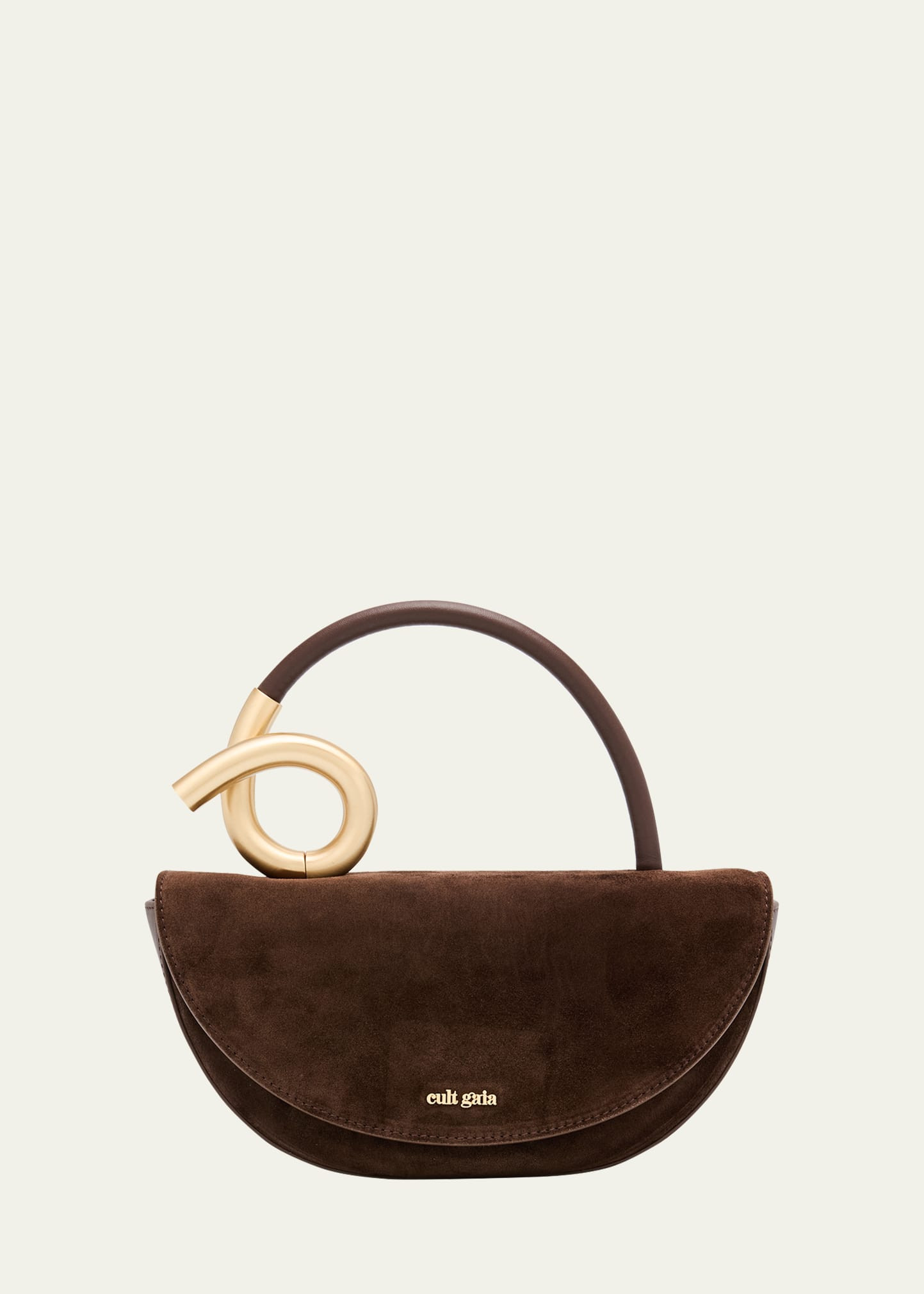 Cult Gaia Azariah Half-Moon Suede Top-Handle Bag | Bergdorf Goodman