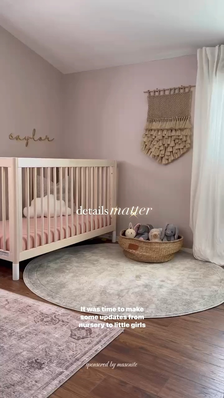 #ad Taking my daughter’s room from drab to dreamy romance 🤍 I’ve been trying to be more intentional with all the little details that make a space come together. And littles rooms tend to be so special as it is. We updated her doors to @masonitedoors solid core doors. Not only does the detail add so much character but they’re sound-dampening to keep it quiet for peaceful sleep in here too! The doorknobs, light switches were more romantic details that completely change the look of this space. I’m still waiting on the shelf to arrive for above the dresser so I hung a little art for now. 

#LTKHome #LTKBaby #LTKFamily