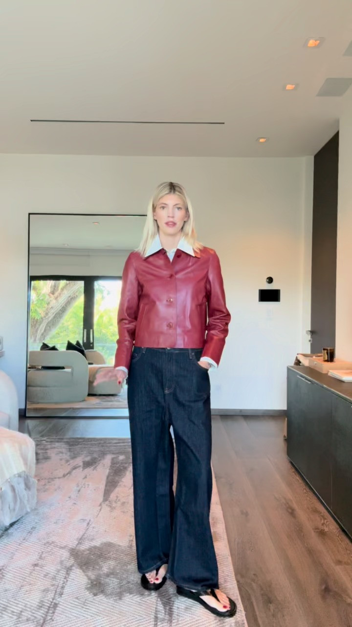 This red leather jacket is SO good!  

 #LTKWatchNow #LTKSeasonal #LTKStyleTip