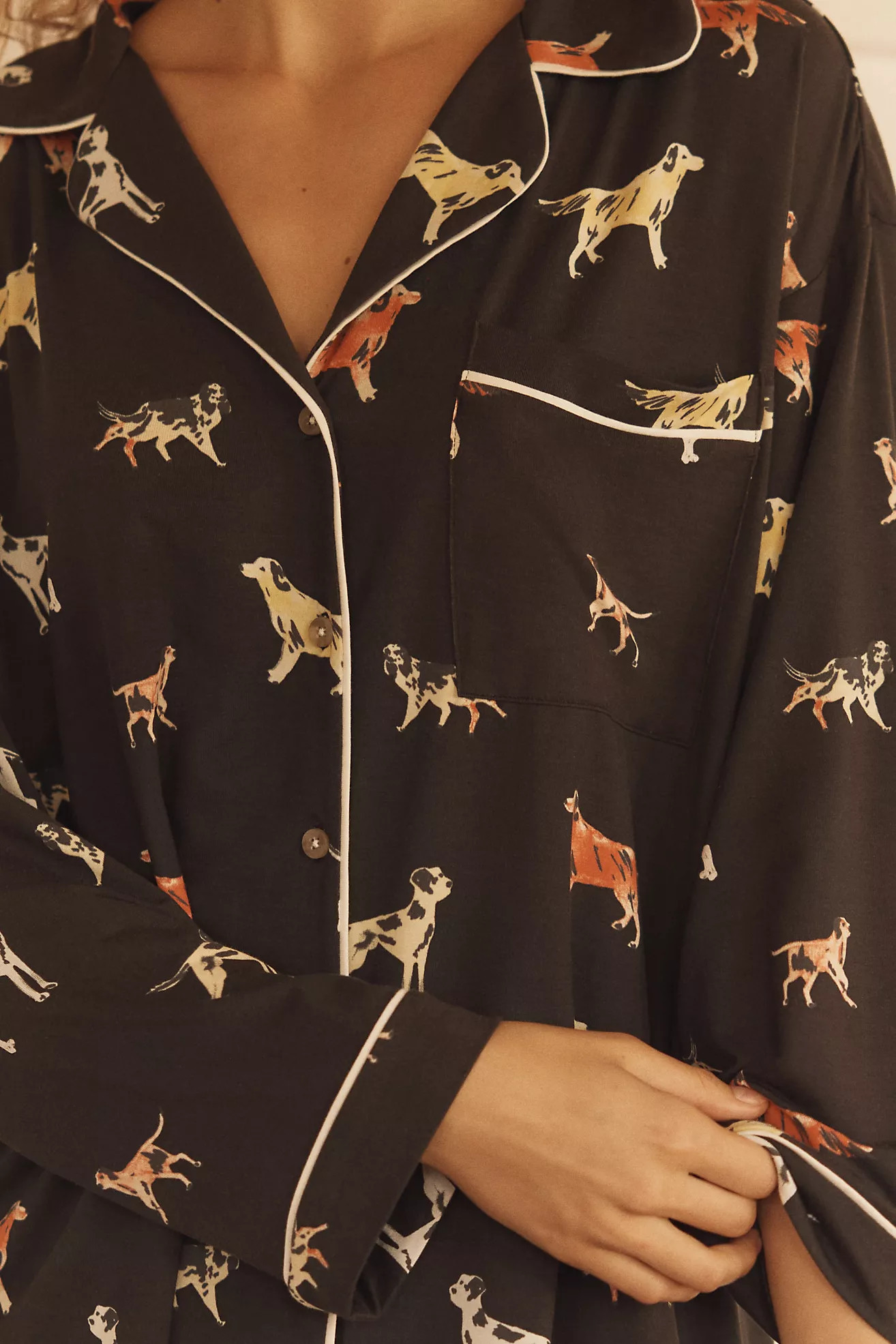 The LyreBird ModaLuxe Long-Sleeve Pajama Shirt | Anthropologie (US)