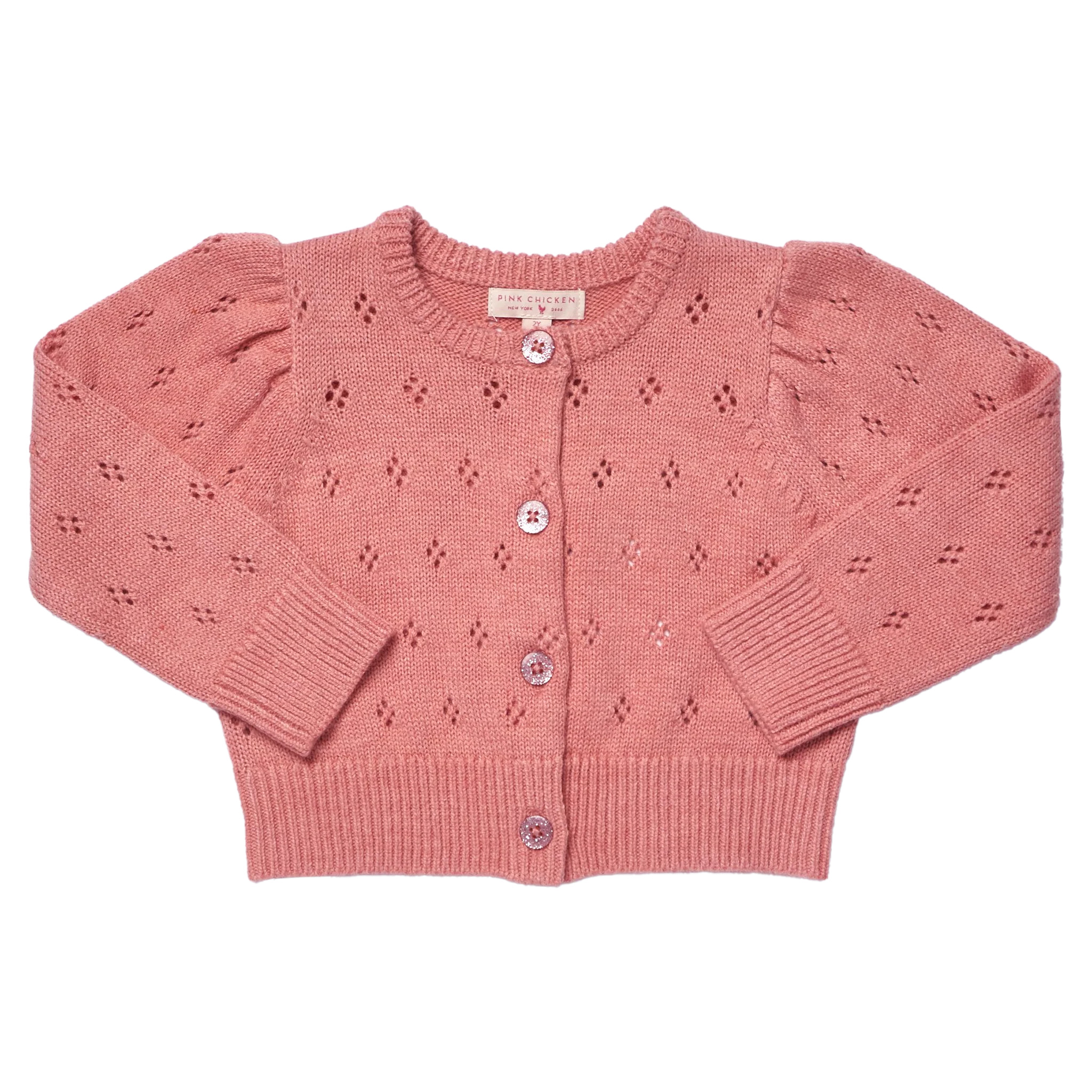 Girls Connie Sweater - Pink | Pink Chicken