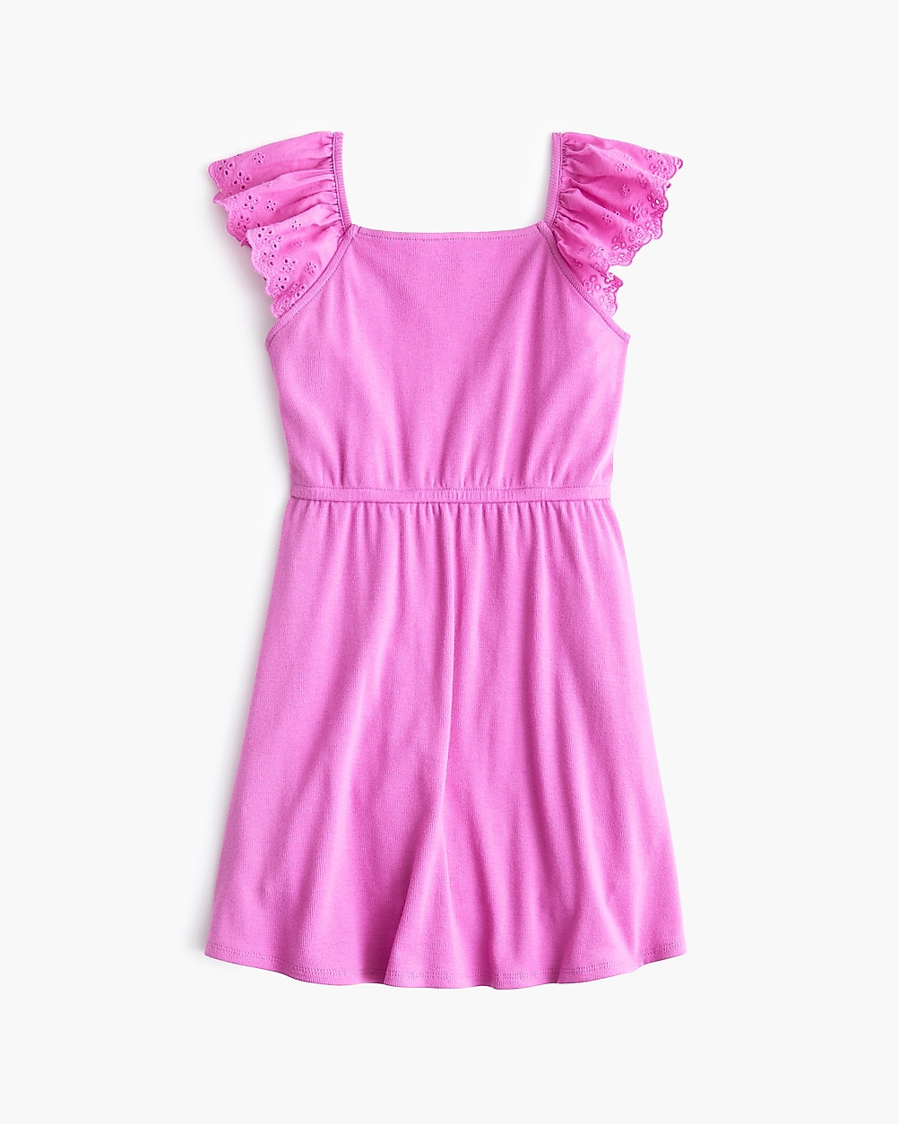 Girls' ribbed eyelet-sleeve dress | J.Crew Factory