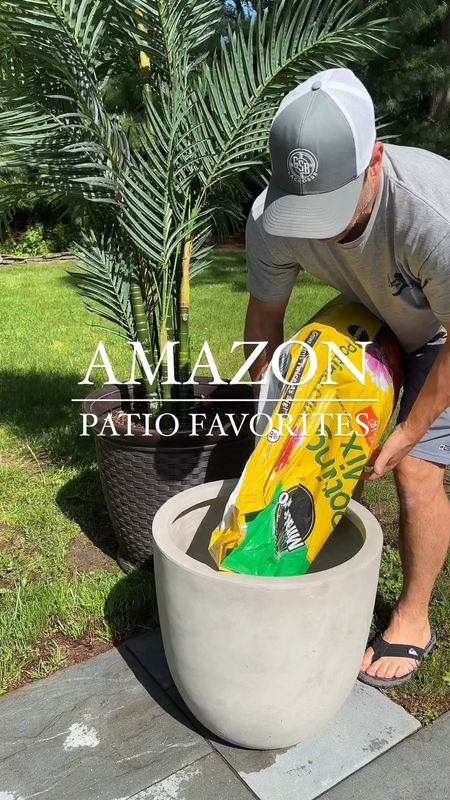 My artificial palm trees and cement planter are currently on sale. These UV resistant palms are durable and look realistic. I wanted to upgrade our planters for a more modern and cohesive look. Patio decor. Poolside oasis. 

#LTKSaleAlert #LTKHome #LTKVideo