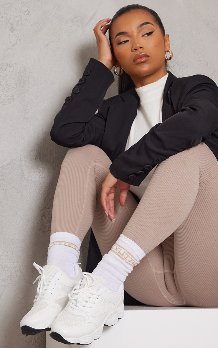 White Basic Bubble Sole Chunky Trainers | PrettyLittleThing UK
